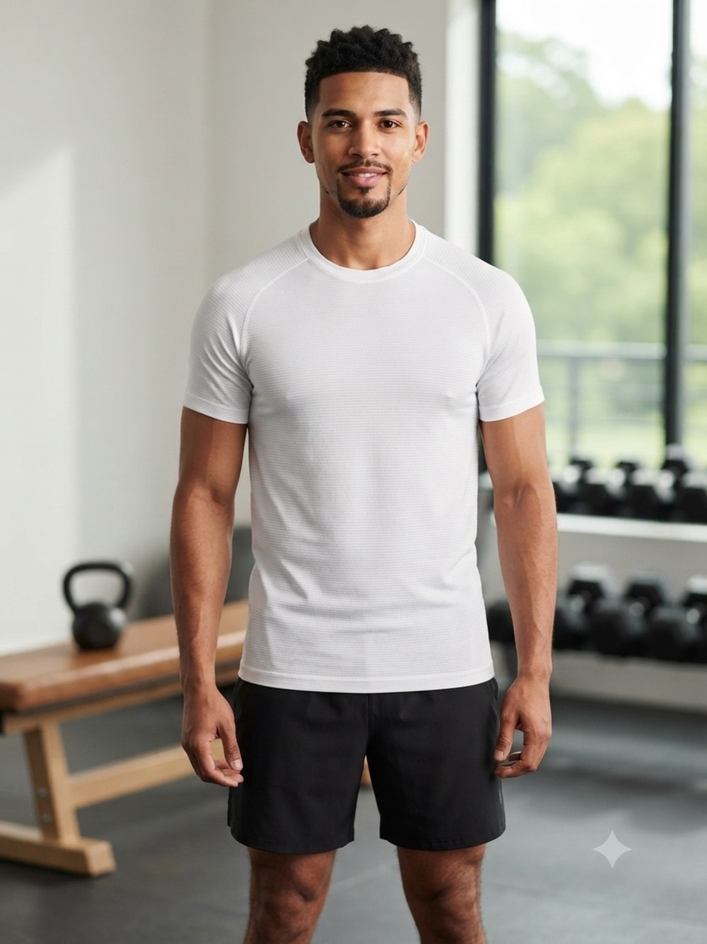 Lululemon Men’s white Short-Sleeve Crew Shirt - M
